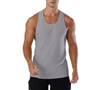 Débardeur de Compression Sport Séchage Rapide Respirant Marcel Muscle Gym Gilets Léger pour L'entraînement IdéAl pour La Salle De Sport (Grey, M)
