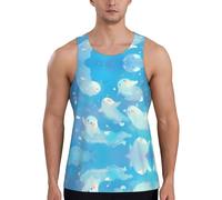 Débardeur de danse fantôme pour homme, sans manches, séchage rapide, respirant, Noir , XL Grande taille