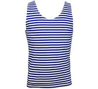 Débardeur de parachutiste russe sans manches - Bleu clair rayé - - XXX-Large