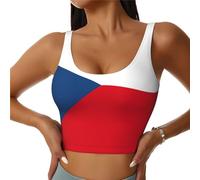Débardeur de Sport imprimé Drapeau de la République tchèque pour Femme, Coupe Longue pour Le Yoga, l'entraînement et la Course à Pied