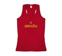 Débardeur d'Espagne, débardeur espagnol, débardeur sans manches, t-shirt rouge d'Espagne, coupe sans manches, t-shirt de sport, unisexe, Espagne, M