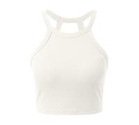 Débardeur D'été Élégant Pour Femme Debardeur Avec Soutien Gorge Integre Haut Blanc Crop Top Léger Ete Croc Push-Up Réglable Grande Taille Sous Les Robes Camisole Caraco Sport