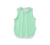 Débardeur d'été pour Enfants Filles, Couleur Unie, Ourlet incurvé Fendu, Chemises sans Manches pour la Gymnastique, Le Yoga, la Course à Pied#56#g
