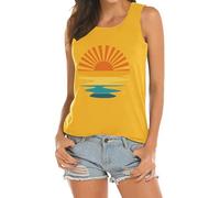 Debardeur Dos Nageur Sport Débardeur Fluide Fitness Cachemire Trail Caraco Haut Bandeau Echancre Nu Leger Armature Culturisme Velour Fleurs Licorne Resille VTT Bodybuilding