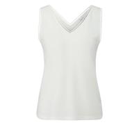 Débardeur en coton texturé avec surpiqûres femme COMMA Blanc 46