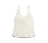 Superdry Crochet Cami Sleeveless T-shirt Beige XS Femme