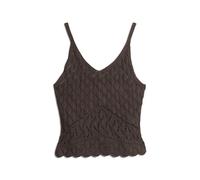 Superdry Crochet Cami Sleeveless T-shirt Marron L Femme