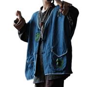 Débardeur en lin fait à la main avec col en V et manches courtes pour femme, bleu jean, Taille Unique