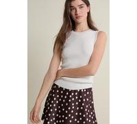 Débardeur en maille fine côtelée - Poly Debardeur - L - Blanc - Femme - Etam