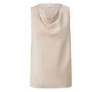 Débardeur en satin à col bénitier et plis femme COMMA Beige 32