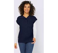 Débardeur en tricot 2 types de cols : col montant ou à revers - Best Connection - marine MARINE 42