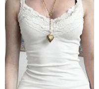 Débardeur en tricot blanc style Y2K pour femmes, patchwork en dentelle, vibe sexy et innocent, convient pour la rue, les déplacements, les tenues décontractées et le port à la maison en été L,M,S,XL,X