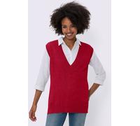 Débardeur en tricot pur coton - Linea Tesini - rouge ROUGE 38