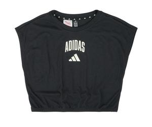 Debardeur enfant filles adidas SEASONALS COLLEGIATE TYPOGRAPHY T-SHIRT Noir 9 / 10 ans