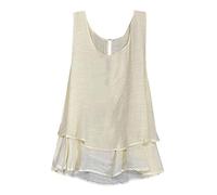 Debardeur été Femme Grande Taille- Gilet sans Manche Col U-Débardeur Chic Et élégant Ample Léger Et Respirant Tank Top Casual Pas Cher Caraco de Plage Voyage Vacances Quotidien Haut