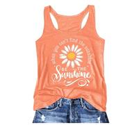 Debardeur Ete Femme Imprimé, Debardeurs-Sports Col Rond Coupe Ample Top Base Léger Confortable Mode Décontracté Gilet sans Manches Ete Respirant pour La Sport Plage Vacances