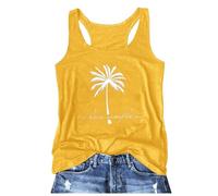 Debardeur Ete Femme Imprimé, Debardeurs-Sports Col Rond Coupe Ample Top Léger Confortable Mode Décontracté Gilet sans Manches Ete RespirantSport Fitness Plage Vacances