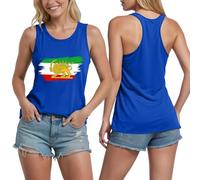 Debardeur Ete Femmes Col Rond, Debardeurs-Sports Imprimé Coupe Ample Top Léger Confortable Mode Décontracté Gilet sans Manches Ete RespirantrSport Fitness Plage Vacances