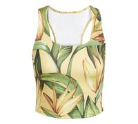 Adidas X Farm Rio Sleeveless Top Jaune L Femme