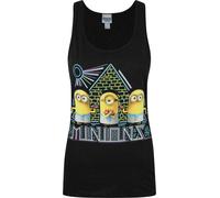 Débardeur femme avec motif Minions et pyramides NS4552 (S) (Noir)