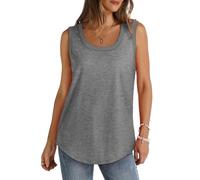 Débardeur Femme Chic et élégant col Rond Sangle Spaghetti 2024 ete Hauts sans Manche Chemisiers et Blouses Femme Mode Blouse Top Confortable été Respirant T-Shirts Pas Cher