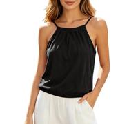 Débardeur Femme Chic, Haut Femme Ete Dos Nageur sans Manches Camisole Courte Décontractée D'été à Dos Ouvert