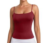 Debardeur Femme Col Rond 2025 Spaghetti Top Femme et Élégant Haut Femme Sexy Débardeur de Sport pour Femmes, Débardeur de Base sans Manches, Respirant et Léger pour la Gymnastique
