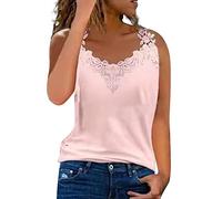 Debardeur Femme Col V Satin Camisole Maillots de Corps Femme Soie sans Manches Débardeur Casual Été Cami Hauts Blouses pour Femmes Coupe Libre Débardeurs Sortir Hauts S-3XL