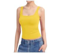 Debardeur Femme Coton Tricoté Top sans Manches Col en V Gilet Elégant Décontractée Hauts D'extérieur Printemps Eté Tunique Crop Tops Crop Top Noir
