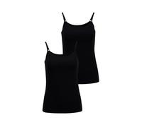 Falke Sous-vêtement femme Daily Comfort Multipack – coton respirant, 2 pièces – Noir Black 3000, M