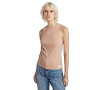 G-star Racerback Ribbed Sleeveless T-shirt Beige XS Femme