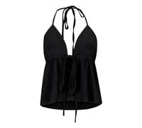 Débardeur Femme Gilet Casual D'été Basique Bretelles Spaghetti Vacances Plage Sexy Doux Et Respirant Et Elegant Tank Top Cintrée Camisole Femme Débardeur (Black, L)