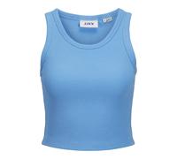Jack & Jones Jxfallon STR SL Rib Top JRS Noos Haut, Little Boy Blue, S Femmes