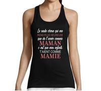 Débardeur Femme Maman - La Seule Chose Qui me Rend Plus Heureuse Que d'être Maman - Collection Famille - T-Shirt sans Manche L