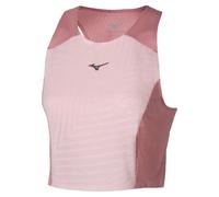 Mizuno Tech Light Cropped Sleeveless T-shirt Rose L Femme