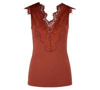 Débardeur femme PIECES Pcilu SL Top Noos - Marron cuivr - coupe slim XS
