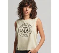 Superdry Vintage Collegiate Sleeveless T-shirt Beige M Femme