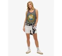 Superdry Psych Surf Graphic Racer Sleeveless T-shirt Gris S Femme