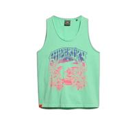 Superdry Psych Surf Graphic Racer Sleeveless T-shirt Vert S Femme