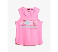 Superdry Outdoor Stripe Scoop Sleeveless T-shirt Rose 2XS Femme