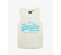 Superdry Débardeur Vl – azur / blanc cassé – Femme Taille M