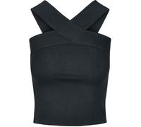 Débardeur Femme - Urban Classics - Ladies Cross Top - Noir - Slim Fit - 95% Coton L