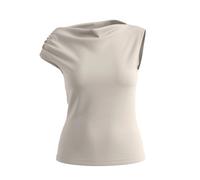 Débardeur fluide avec drapé asymétrique à l'encolure femme COMMA Beige 34