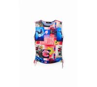 Débardeur froncé collage femme Desigual Multicolore L