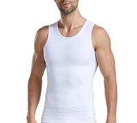Debardeur Gainant Homme sous Vetement Sportswear T Shirt Compression Débardeur Coton Debardeurs Gaine Tshirt De Marcel Sport Débardeurs Amincissante Ventre Plat Minceur Tee sans Manches