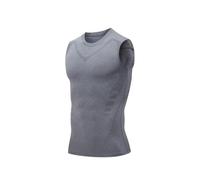 Débardeur gainant pour homme - Débardeur amincissant - Compression - Contrôle du ventre - Séchage rapide, gris, 3XL