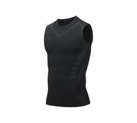 Débardeur gainant pour homme - Débardeur amincissant - Compression - Contrôle du ventre - Séchage rapide, Noir , 4XL
