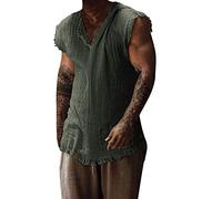 Débardeur Hibou Homme Solide Manches Longues Top Shirt Casual Top Shirt Lâche Casual Top Chemisier Sexy Tops Hommes Dentelle, vert, M