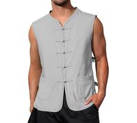 Débardeur Homme Compression Gilet sans Manches Marcel s pour s pour un usage quotidien, un style décontracté et des activités de plein air, des vêtements d'été confortables et polyvalents (Grey, M)