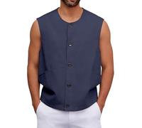 DéBardeur Homme Coton, Gilet sans Manches Fonctionnel à Poches pour Le Travail Les activités Sportives et Les Loisirs en extérieur